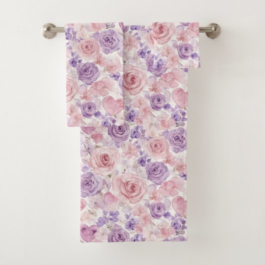Fleurs de teint rose violet Cœurs (En situation)
