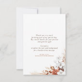 Fleurs de terre cuite et blanches Boho Merci (Dos)