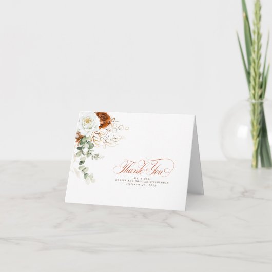 Fleurs de terre cuite et blanches Boho Merci (Devant)