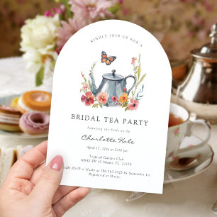 Fleurs de thé Invitation douche nuptiale