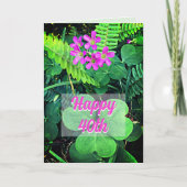 Fleurs de trèfle St. Patricks Day Carte d'annivers (Devant)