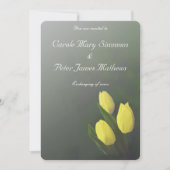 Fleurs de tulipe jaune vif Faire-part de mariage (Devant)