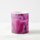 Fleurs de tulipe rose Mug de café blanc (Centre)