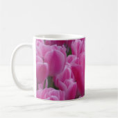 Fleurs de tulipe rose Mug de café blanc (Gauche)