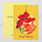 Fleurs de tulipes - Carte Plat Art Ornament (Devant / Derrière)