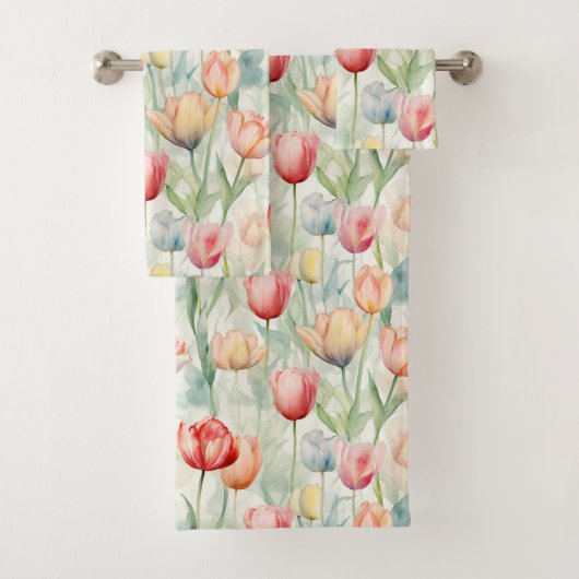 Fleurs de tulipes jaunes rouges de ferme Shower de (En situation)