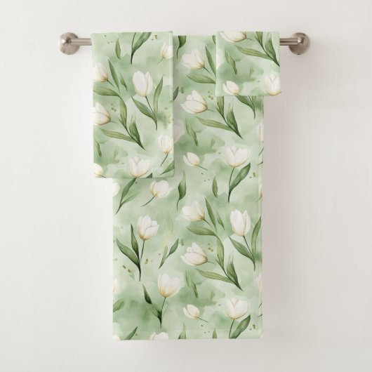 Fleurs de tulipes vertes blanches Shower de mariag (En situation)