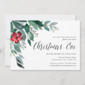Fleurs de vacances | Invitation du dîner de Noël (Devant)