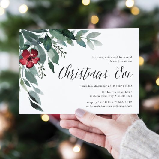 Fleurs de vacances | Invitation du dîner de Noël