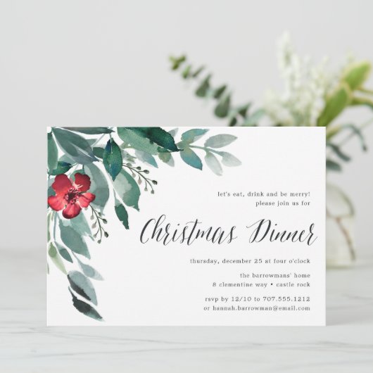 Fleurs de vacances | Invitation pour le dîner de N (Debout devant)