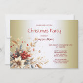 Fleurs de vacances modernes Noël Invitation (Devant)