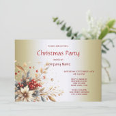 Fleurs de vacances modernes Noël Invitation (Debout devant)