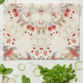 Fleurs de vacances modernes serviette de cuisine (Plié)