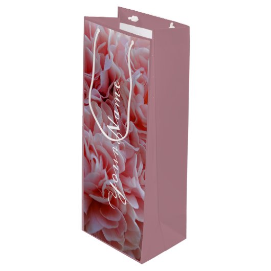 Fleurs de velours rose Mallow Cadeau Sac (Devant Angle)