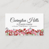 Fleurs de vente| Carte de visite Flower Farm (Devant)