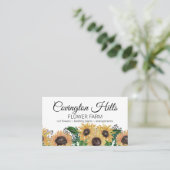 Fleurs de vente| Sun Flower Farm Carte de visite (Debout devant)