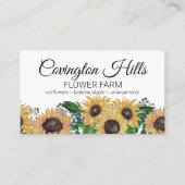 Fleurs de vente| Sun Flower Farm Carte de visite (Devant)