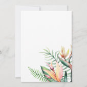 Fleurs de verdure tropicale SAUVER LA CARTE DATE (Dos)