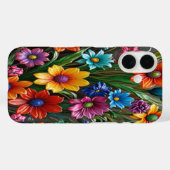 Fleurs de verre colorées #1 - coque iphone (Verso (horizontal))