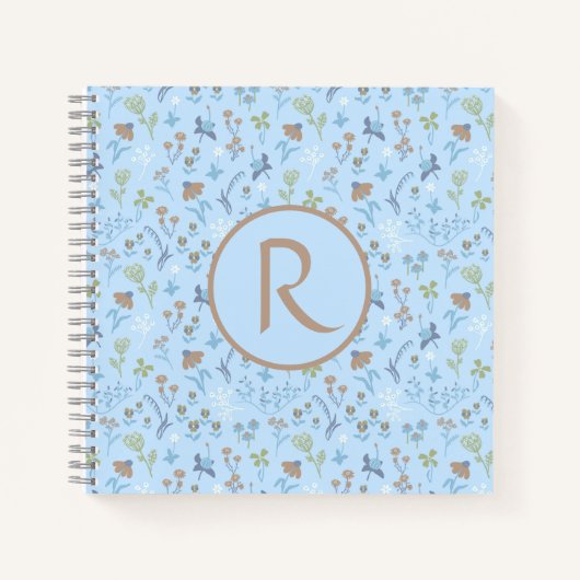 Fleurs de viande Journal Monogramme bleu (Devant)