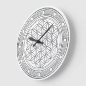 FLEURS DE VIE - argent - horloge sonneries de visa (Angle)