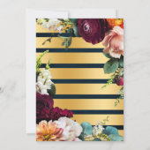 Fleurs de vin Fête des mariées Marine Faire-part d (Dos)