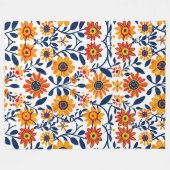 Fleurs de Whispering 60x80 Couverture en polaire (Devant (Horizontal))