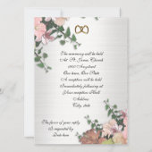 Fleurs d'eau faire-part de mariage (Dos)