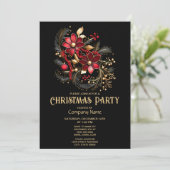 Fleurs décoratives rouges Invitation à la fête de  (Debout devant)