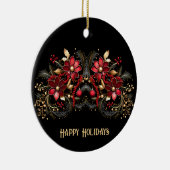 Fleurs décoratives rouges Ornement de vacances (Droite)