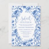 Fleurs Deep Blue Roses Invitation numérique Sweet (Devant)
