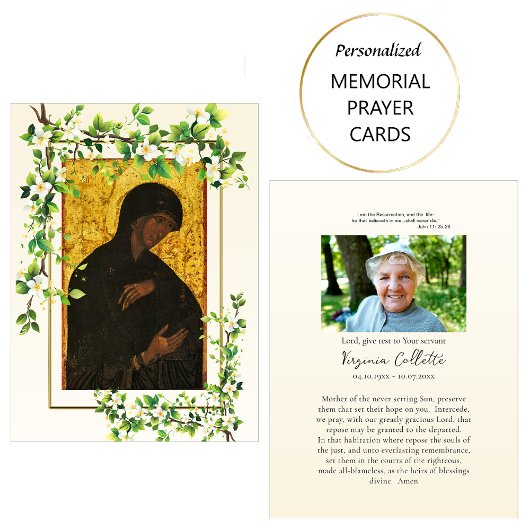 Fleurs délicates Carte de prière orthodoxe