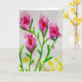 Fleurs Délicates – Carte de vœux aux fleurs aquare (Fleur jaune)