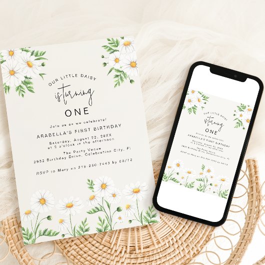 Fleurs délicates | Invitation d'anniversaire pour