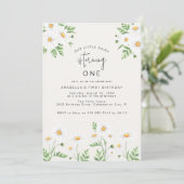 Fleurs délicates | Invitation d'anniversaire pour (Debout devant)