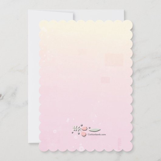 Fleurs délicates Invitation religieuse (Dos)