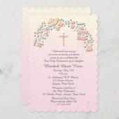 Fleurs délicates Invitation religieuse (Devant / Derrière)