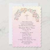 Fleurs délicates Invitation religieuse (Devant)