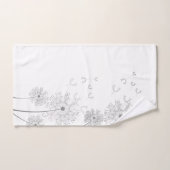 Fleurs Délicates Vent (Serviette à main)