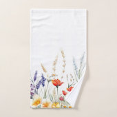 Fleurs des champs et Lavande (Serviette à main)