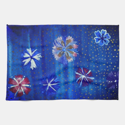 Fleurs Dessin Ressort Mood Tea Serviette (Horizontal)