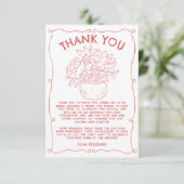 Fleurs dessinées à la main Cadre Corail Carte de r (Debout devant)