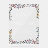 Fleurs dessinées à la main colorée signe de bienve (Recto)