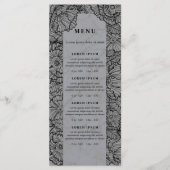 fleurs dessinées à la main, menu floral gris ou ta (Devant)