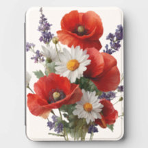 FLEURS D'ÉTÉ À L'AQUARELLE ROUGE BLANC VIOLET
