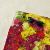 Fleurs d'été Design pour serviette de plage (En situation)