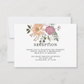 Fleurs d'été en blanc| Carte de réception de maria (Devant)