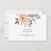 Fleurs d'été en blanc| Carte de réception de maria (Dos)