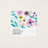 Fleurs d'été Feuille Logo Hair Display Card (Dos)