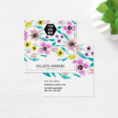 Fleurs d'été Feuille Logo Hair Display Card (Bureau)